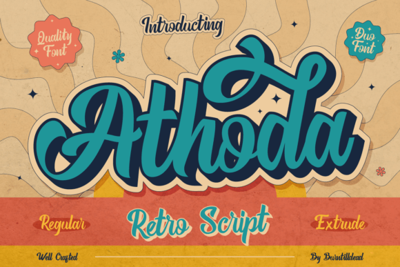 Athoda Font: Retro Script for Web Design