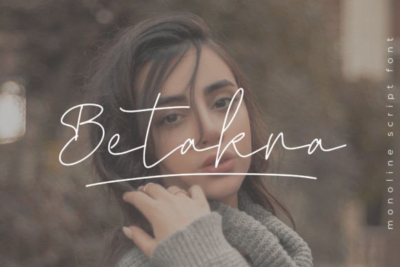 Betakra Script Font for Editorial Design Projects