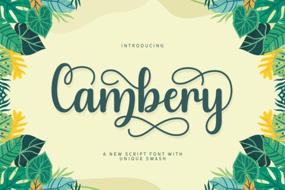 Cambery Script Font: A Stylish Choice for Creative Craft Projects