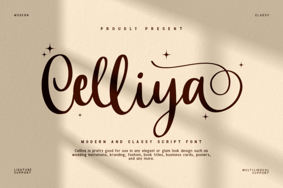 Celliya Script Font for Beautiful Craft Projects
