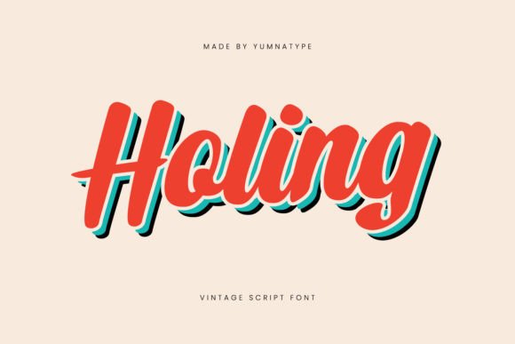 Holing: A Vintage Script Font