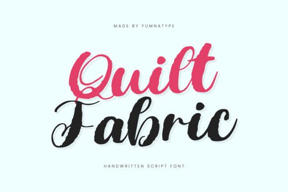 Quilt Fabric Font for Creative Makers