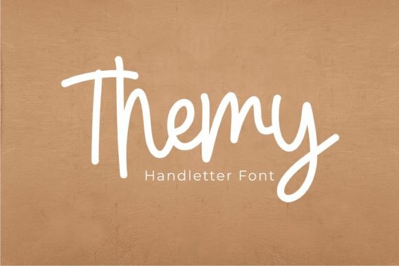 Themy Font: A Script Handwritten Typeface for Creative Makers